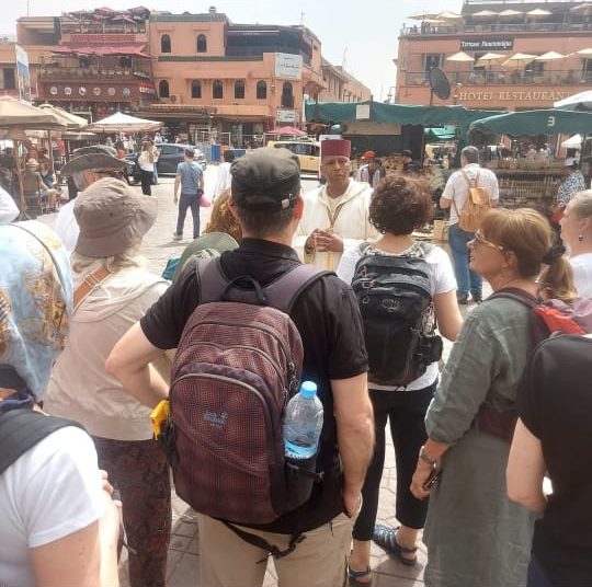 Walking through Jemaa el-Fna